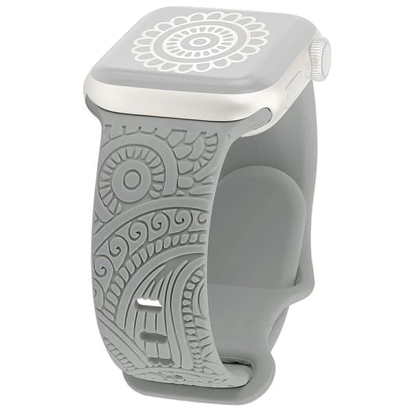 Silikonrem for Apple Watch Series 49mm - 45mm - 44mm - 42mm - Grå Silver grey