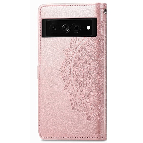Mandala läder Google Pixel 7 Pro fodral - Rosa Rosa
