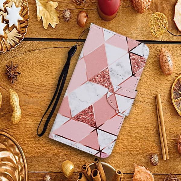Wonderland Samsung Galaxy A34 5G Läppäkotelo - Marble Pattern Pink