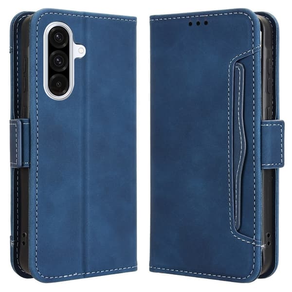 Moderne Samsung Galaxy A36 læderetui med pung - Blå Blue