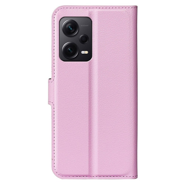 Klassisk Xiaomi Redmi Note 12 Pro Plus Flip Etui - Lyserød Pink