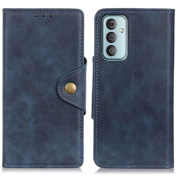 Alpha läder Samsung Galaxy M23 fodral - Blå Blå