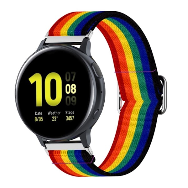 22mm nylon watch band for Huawei and Samsung watch - Rainbow multifärg