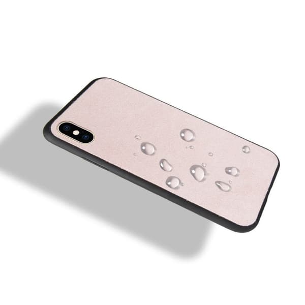 iPhone XS retro handduks belagt hårt plastskal - Rosa Rosa