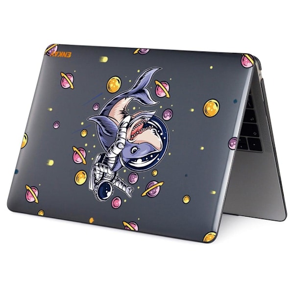 HAT PRINCE MacBook Pro 14 M1 / M1 Max (A2442, 2021) rymdmänniska mönster stilskydd - Haj Lila