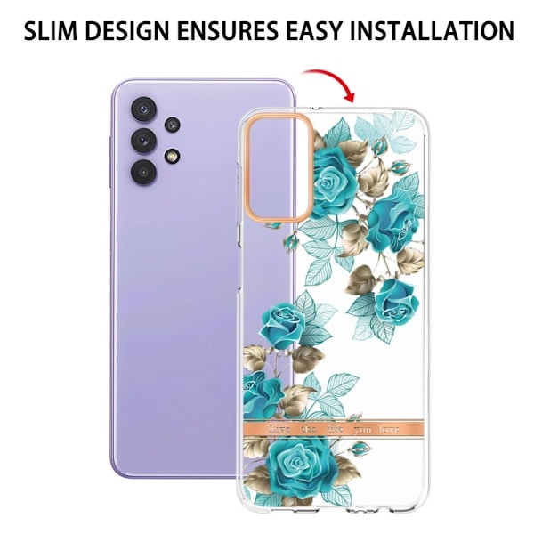 Supertyndt og slidstærkt softcover til Samsung Galaxy M32 5G / A32 5G - Blå Rose Blue
