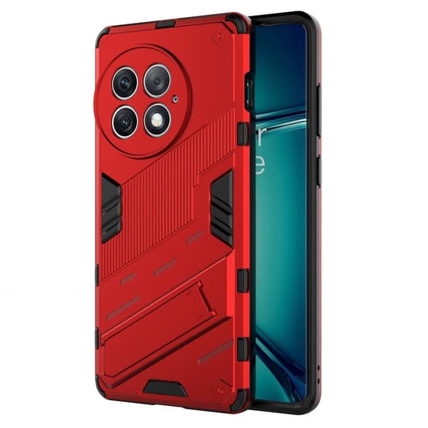 Shockproof Hybrid Deksel med A Modern Touch til OnePlus Ace 2 Pro 5g - Rød Red