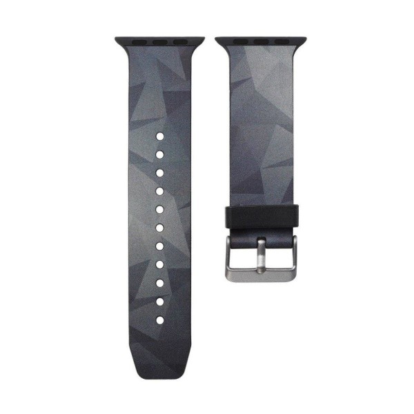 Apple Watch Series 5 44mm kamouflagefärgad klockarmband i silikon - Svart Abstrakt Svart