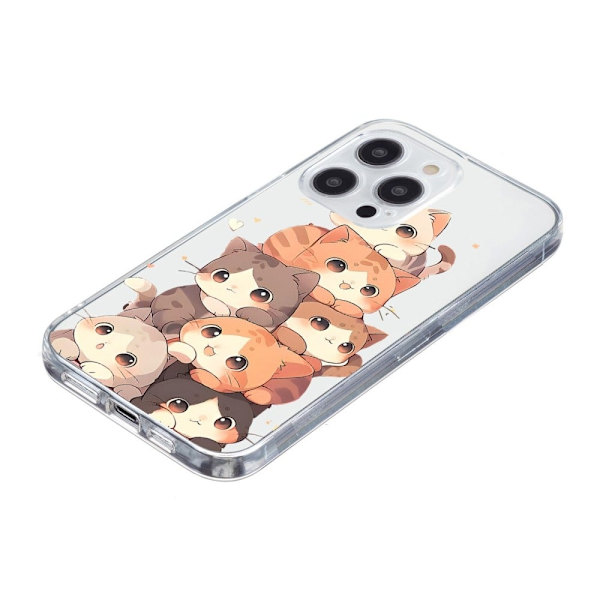 Vibe iPhone 15 Pro Max deksel - Flere Kattunger Brown