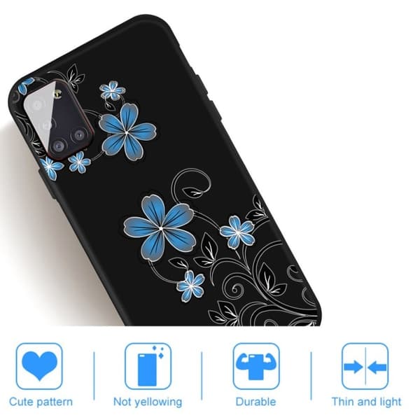 Imagine Samsung Galaxy A31 cover - Smukke Blomster Blue