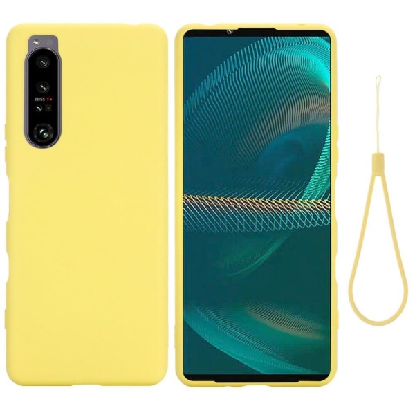 Matte Liquid Sony Xperia 1 IV silikone cover - Gul Yellow