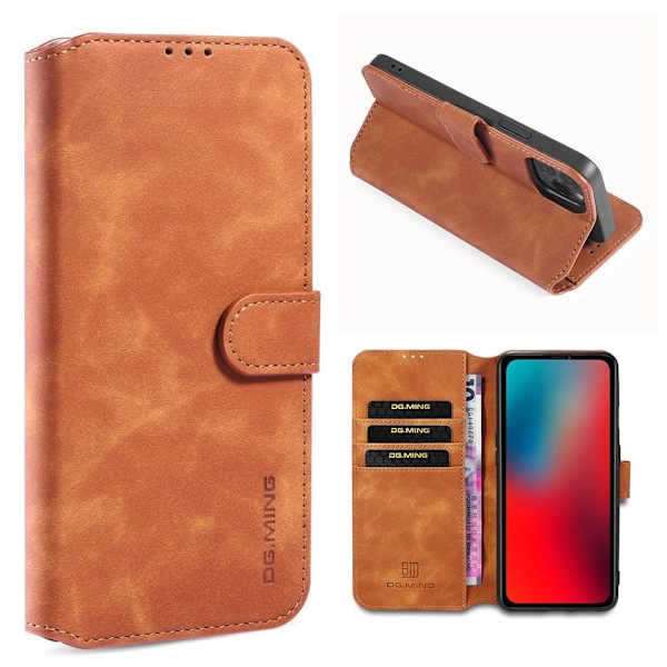 DG.Ming iPhone 13 Pro Max Retro Suojakotelo - Ruskea Brown