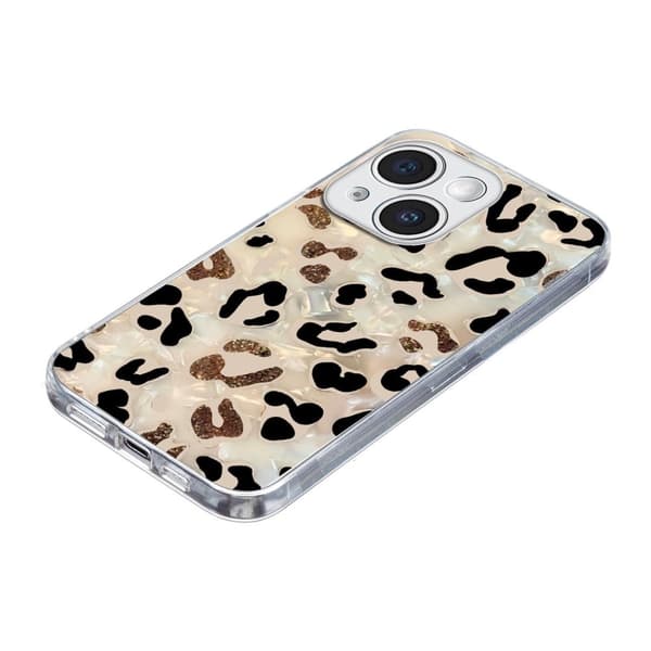 Vibe iPhone 15 deksel - Leopardmønster Brown
