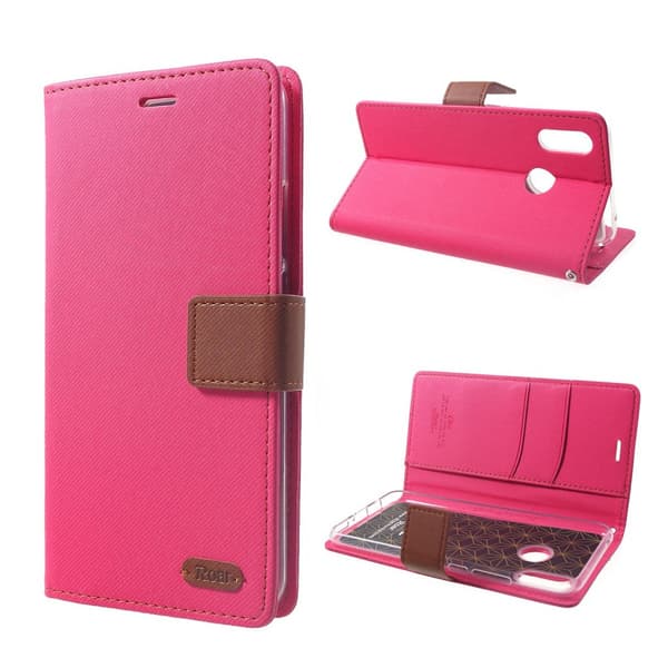 ROAR KOREA Huawei P Smart Plus mobiletui i kunstlæder med pung - Rosa Pink