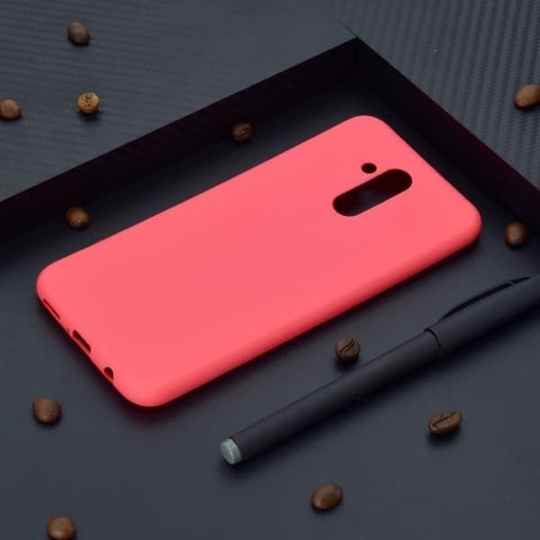 Huawei Mate 20 Lite mjukt matt mobilskal av silikonplast  - Röd Röd