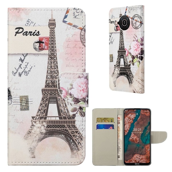 Wonderland Nokia X10 / X20 Flip etui - Tower Multicolor