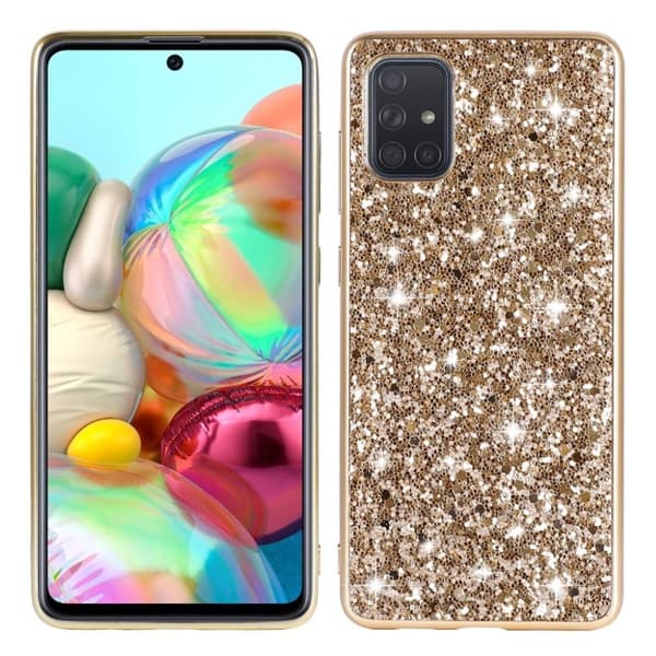 Glitter Samsung Galaxy S10 Lite deksel - Gull Gold