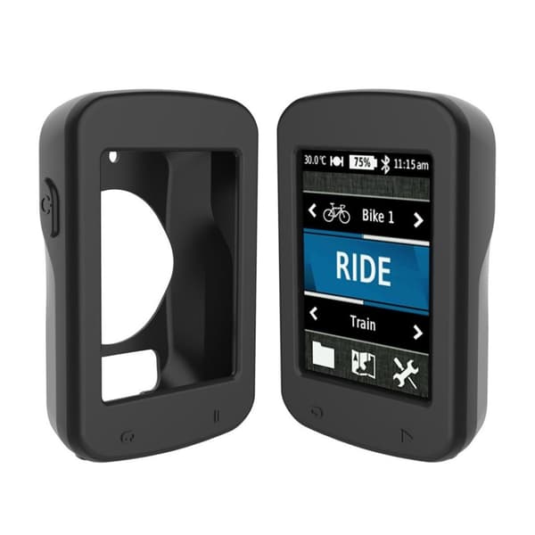 Garmin Edge 820 Flexibelt silikon skydds ram - Svart Svart