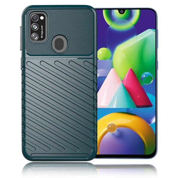 Thunder Samsung Galaxy M21 Suojakotelo - Vihreä Green