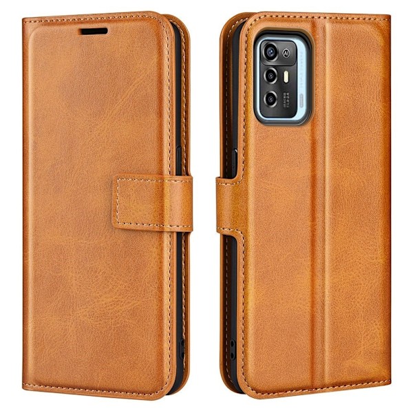 Lompakko Nahkakotelo For ZTE Blade A72 - Keltainen Yellow