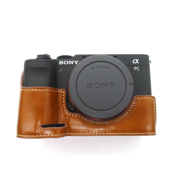 Sony a7C leather case - Brown Brown