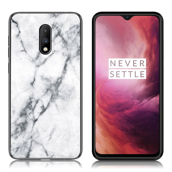 Fantasy Marble OnePlus 7 kuoret - Valkoinen White