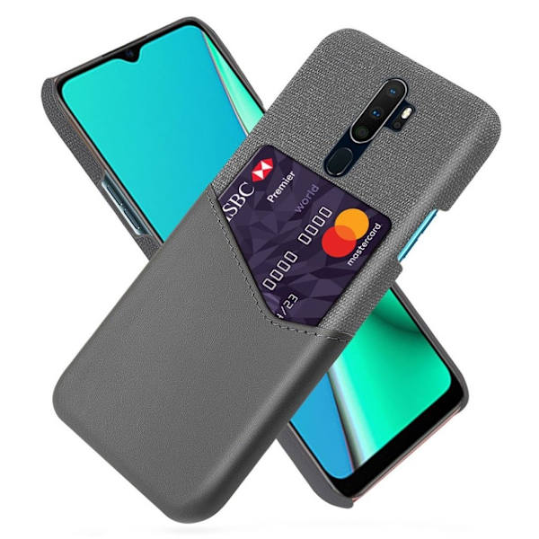 Bofink Oppo A9 (2020) korttikotelo - Harmaa Silver grey