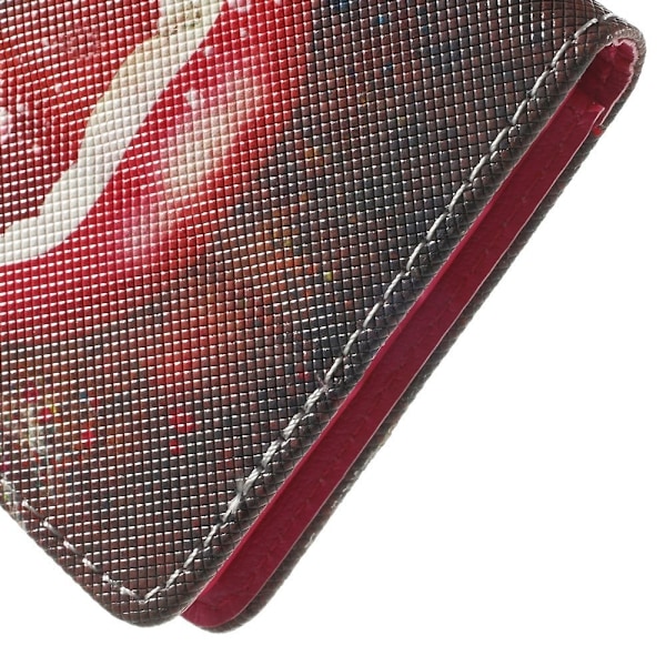 Moberg Sony Xperia Z3+ Nahkakotelo Korttitaskuilla - Huulet Ja Eye Multicolor