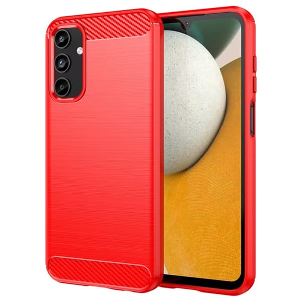 Carbon Flex Suojakotelo Samsung Galaxy A15 - Punainen Red