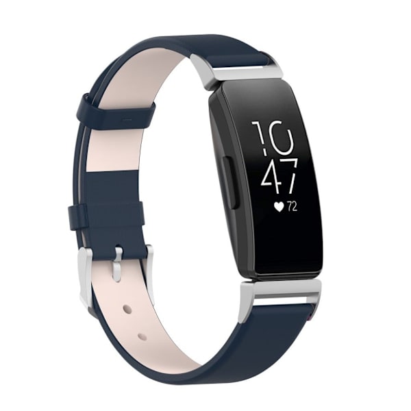 Fitbit Inspire / Inspire HR klockband av läder - Mörkblå Blå