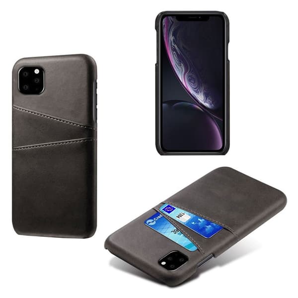 Dual Card iPhone 11 Pro Max deksel - Svart Black