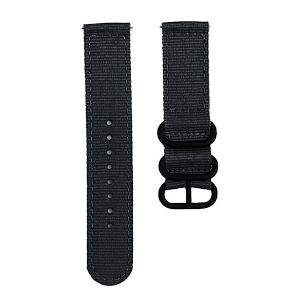 18 mm universal nylon-urrem - Sort Black