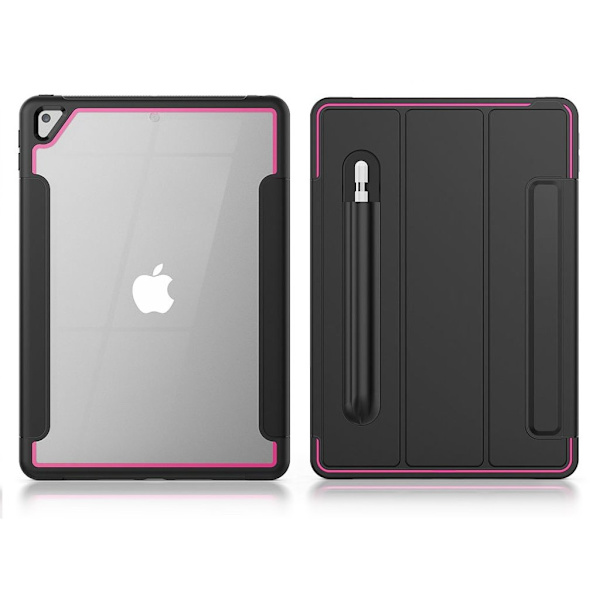 iPad 10.2 (2019) elegant tri-fold etui - sort / Rose Black