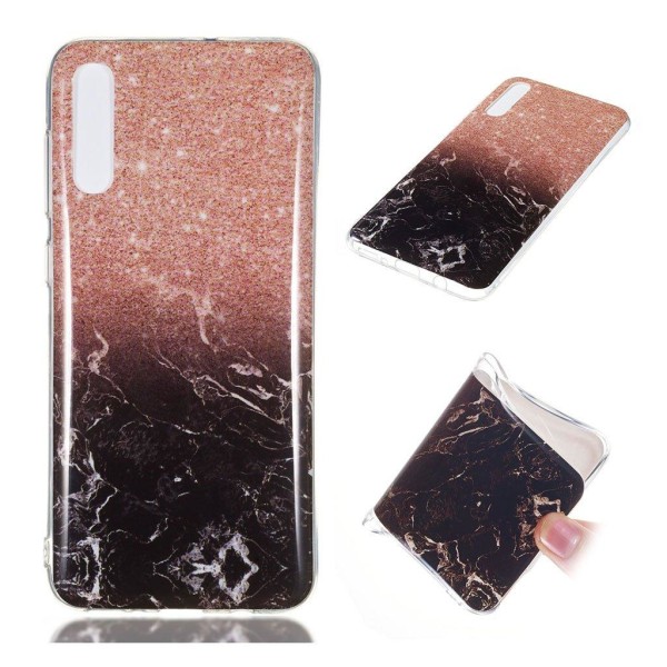 Samsung Galaxy A70 enkelt marmormønstret cover - stil K Multicolor