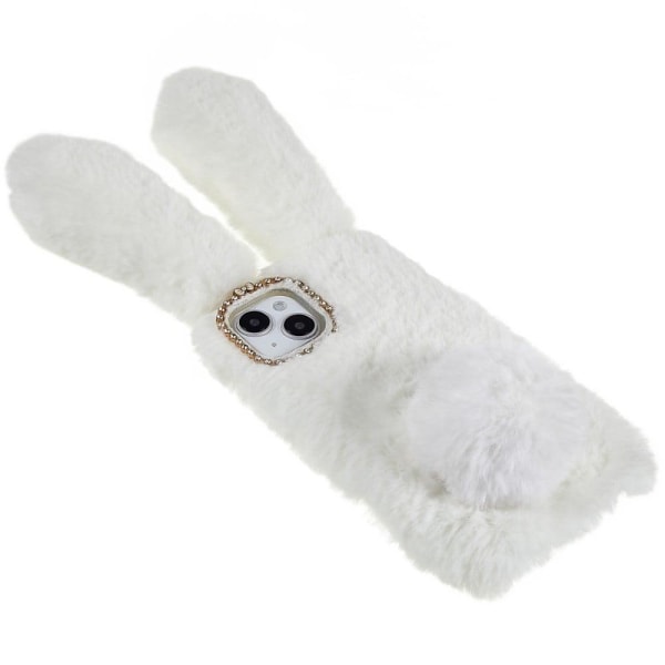 Fluffy Rabbit iPhone 14 skal - Vit Vit