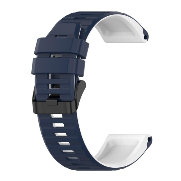 22mm dual color silicone watch strap for Garmin watch  - Midnigh Blue