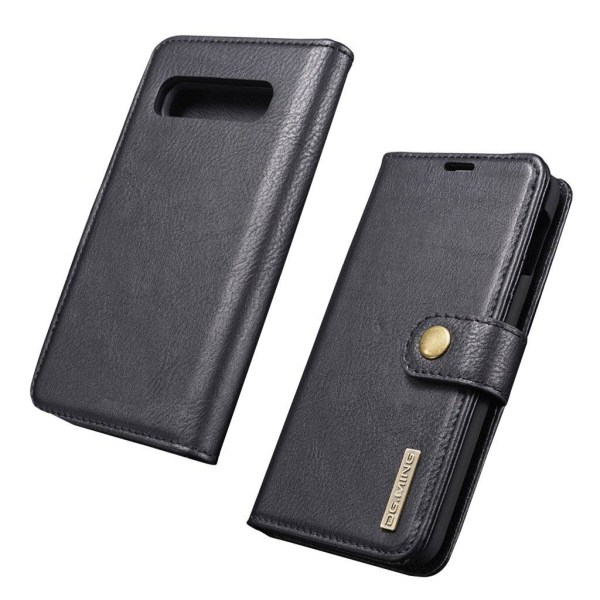 DG.MING Samsung Galaxy S10 2-i-1 split læderetui - Sort Black