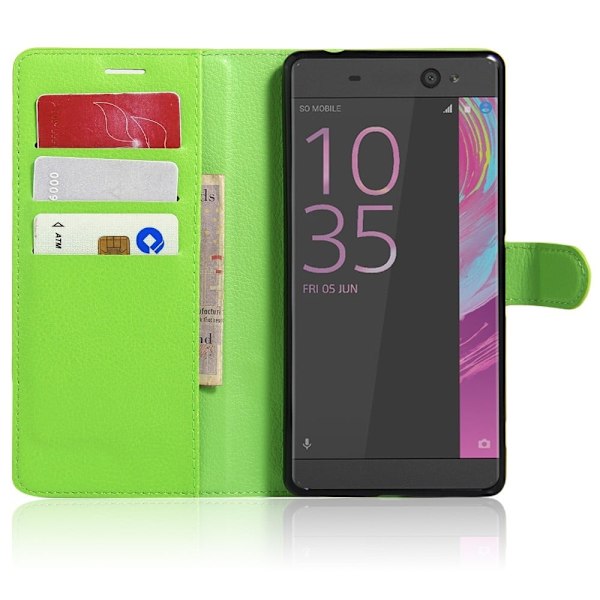 Mankell Litchi Läderfodral för Sony Xperia XA Ultra - Grön Grön
