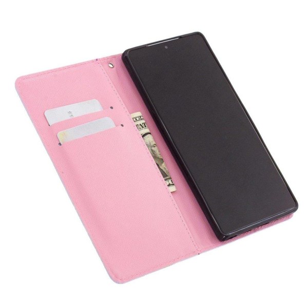 wonderland Samsung Galaxy Note 20 5G / Note 20 flip etui - Beautiful blomster Pink