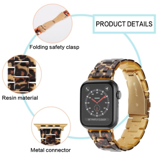 Apple Watch (45mm) resin style watch strap - Purple White Mix Lila