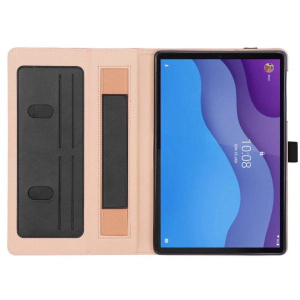 Lenovo Tab M10 HD Gen 2 business-tyylinen nahkakotelo - Musta Black