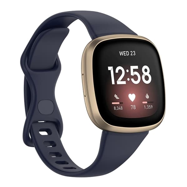 Fitbit Versa 4 / Sense simple kellon hihna - Tummansininen Koko: S Blue
