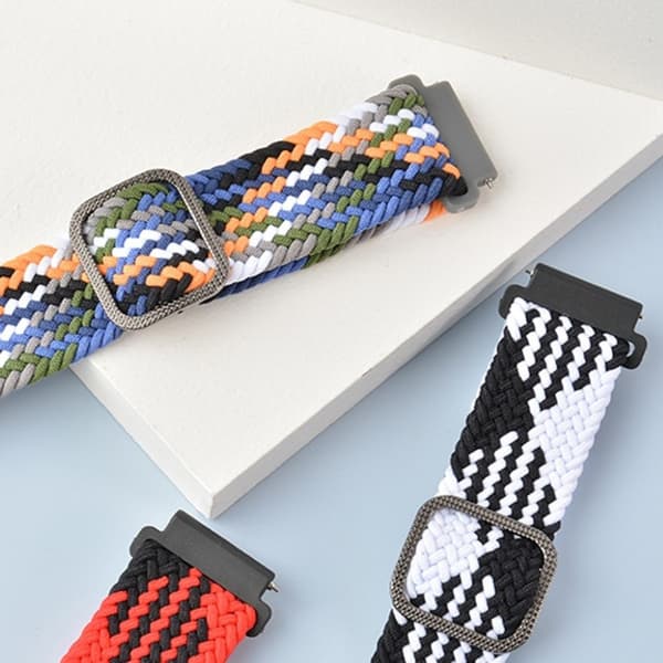 20mm Samsung Galaxy Watch Active 2 - 40mm / Watch (42mm) braid pattern watch strap - Black Svart