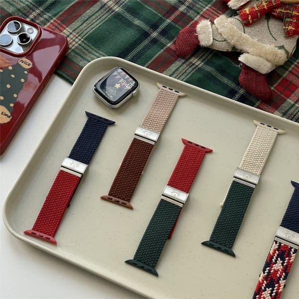 Apple Watch Series 41mm / 40mm / 38mm Nylon-kellonauha - Monivärinen Multicolor