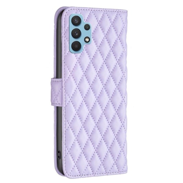 Rhombus mat Samsung Galaxy A32 flip etui - Lilla Purple