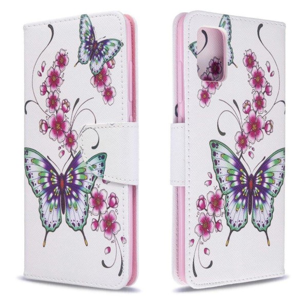 Wonderland Samsung Galaxy A51 etui – Sommerfugl og Blomster Multicolor