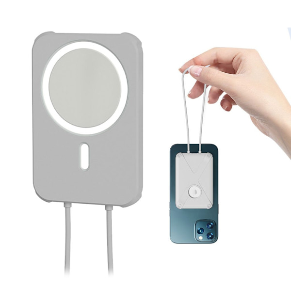 Apple MagSafe -latauslaitteen silikonisuojus - Harmaa Silver grey