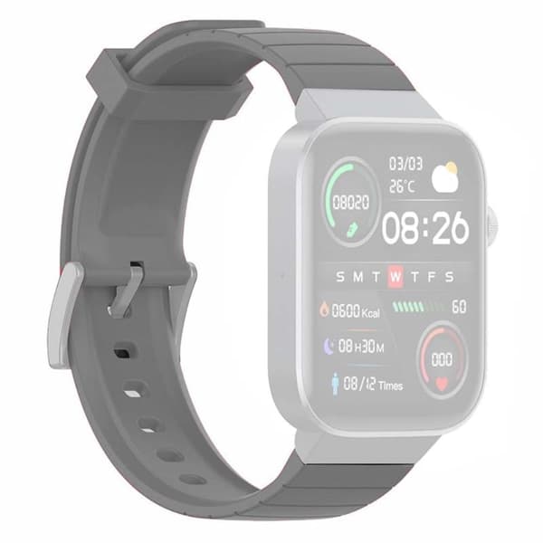 Mibro Watch T1 Flexibelt band Mjukt ersättningsarmband - Grå Silvergrå