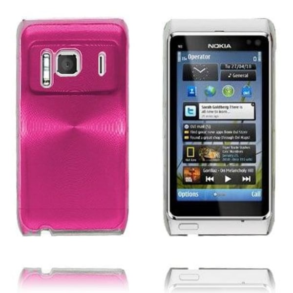 Aluminium Shield Transparent Kant (Pink) Nokia N8 Cover Pink