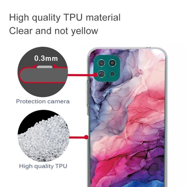 Marble Samsung Galaxy A22 5G Etui - Aqueous vibrant mønster Multicolor